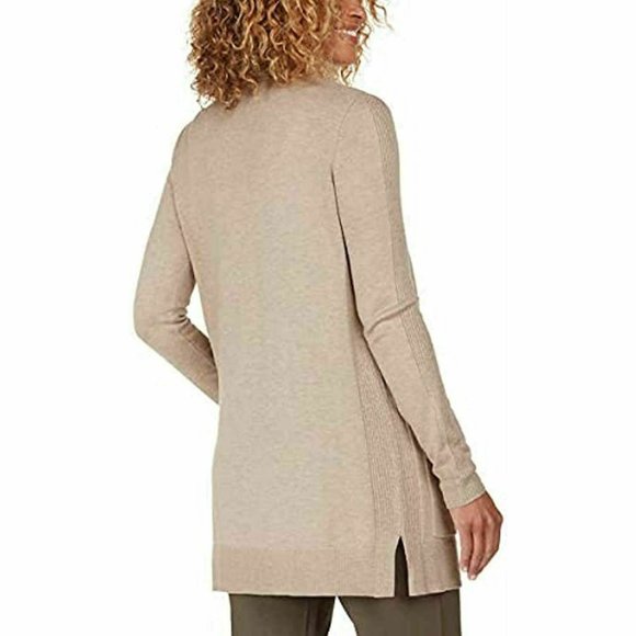 Matty M Women Boyfriend Cardigan-- Heather Natural - Picture 2 of 6